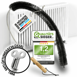 Heizungsbürste lang 117cm 🌀 QUALITÄTSSIEGER 🎖️ - BRUSHYZ Heizkörper Reinigungsbürste