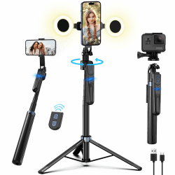 180CM Auto Face Tracking Stativ für Smartphone mit 360° Drehung und Licht