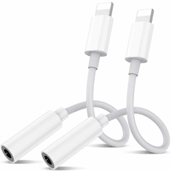 Lightning auf 3.5 mm Kopfhörer Adapter für iPhone [MFi Zertifiziert] 2 Pack 🎧📱