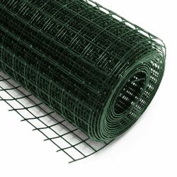 Wiltec Maschendrahtzaun Grün 1x5 m 50 cm Höhe 0,9 mm Stärke 12x12 mm Maschengröße - Volierendraht Angebot 🌿🦜