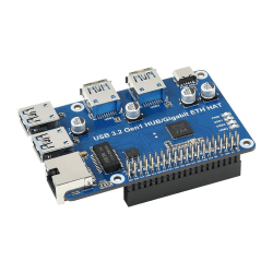 🔌💻 USB 3.2 Gen1 und Gigabit Ethernet HUB HAT für Raspberry Pi Series Board