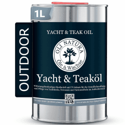 🌿 OLI-NATURA Yacht & Teaköl - Holzöl für Außen - 1 Liter 🌞