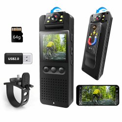 Bodycam Körperkamera mit 64GB Speicherkarte 📸🚴‍♂️🏍️