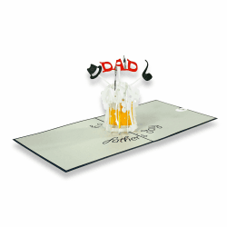 3D Pop-Up-Karte „Vater“ - Handgemachtes Kunstwerk 🎁
