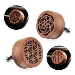 🚗🌿 2 Stück Auto-Diffusor für ätherische Öle - Lüftungsclip & Mini-Holz-Diffusor 🌸🌬️