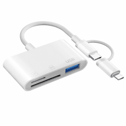📸📲 SD-Kartenleser USB C SD Card Reader 3-in-1 Lightning Kartenleser Kamera Kartenlesegerät Adapter