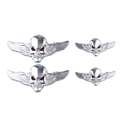 🏴‍☠️ 4 Stück Schädel Emblem Auto Aufkleber 🏴‍☠️