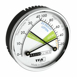 🌡️🌿 TFA Dostmann Thermo Analoges Thermometer Hygrometer mit Metallring 🌿🌡️ Angebot bei HelloDeals