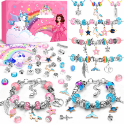 Einhorn Geschenke für Mädchen - Armbänder Selber Machen Bastelset Kinder ab 6 Jahre 🎁