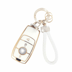 🔑 RCBDCYGJ Autoschlüssel Hülle Cover für Mercedes Benz A B C E G S SL CLS-Klasse AMG GLK GLA