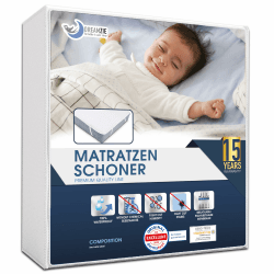 Dreamzie Matratzenschoner 70x140 Baby Wasserdicht Made in EU und Oeko-TEX Zertifiziert Nässeschutz Atmungsaktiv 😍
