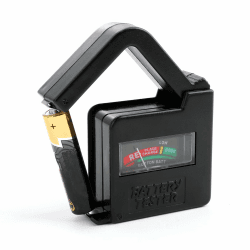 🔋🔍 Batterietester für alle Batteriearten - Batterie Messgerät Schwarz