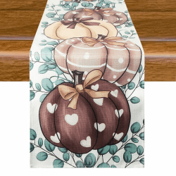 Herbst Tischläufer mit Kürbismotiv - Deko für den Herbst 🎃🍁