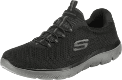 🔥 Super Deal! Skechers Summits Sneaker für Herren 43 EU Schwarz Mesh mit Grauem Besatz