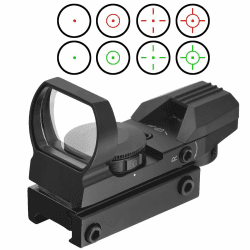 🔴🟢 Red Dot Visier Sight Scope Leuchtpunktvisier Reflexvisier Reflex Sight Red Green mit Tactical 4 Reticles