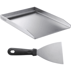 🔥 Smartpeas Edelstahl Grillplatte - 30x40 cm Universal Plancha für Kohle- und Gasgrills 🍔🍳