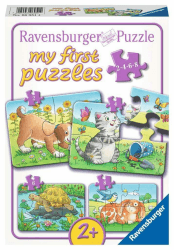 🧩 Ravensburger Kinderpuzzle - 06951 Niedliche Haustiere - My First Puzzle mit 2,4,6,8 Teilen für Kinder ab 2 Jahren