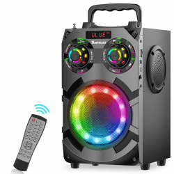 🔊 60W Tragbarer Bluetooth Lautsprecher A33 mit Subwoofer und LED Leuchten