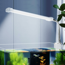 Nobleza - LED Aquarium Licht, Clip-on Aquarium Lampe, Fische Tank Beleuchtung Aufsetzleuchte für Aquarium, Zisternen (6W 23CM, weiß) 🐠🔆