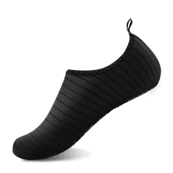 🏖️🩴 HMIYA Badeschuhe Strandschuhe Wasserschuhe Aquaschuhe Schwimmschuhe Surfschuhe Barfuß Schuhe für Damen Herren 50/51 EU Streifen Schwarz - Angebot!