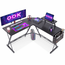ODK Gaming Tisch - Gaming Schreibtisch Eckschreibtisch für Gamer