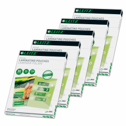 🌟 Leitz Heißlaminierfolien A4 80 mic, 5 Pack à 100 Stück 🌟
