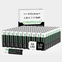 avmzvo AA Alkaline-Batterien LR6 1,5V, langlebige Power 💥 Leistungsstark, 100 Stück