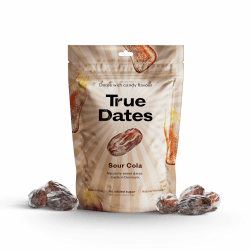 True Dates - Sour Cola | Natürlich aromatisierte Datteln | Saurer Colageschmack | 100 g 🌟🍬