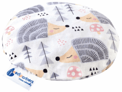 Medi Partners Kirschkernkissen Wärmekissen Körnerkissen für Babys 180g rund 15cm Öko Natur 100% Baumwolle Wärme + Kältetherapie Massagetherapie (Igel) Baumwolle 1. Igel