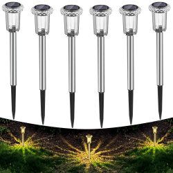 🌞🌿 Auting LED Solarleuchten für Garten, 6 Stück Warmweiß Farben wasserdichte Solarlampe für außen 🌞🌿