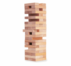 🎲 Eichhorn 100002466 Stapelspiel - Wackelturm aus Holz 🌟