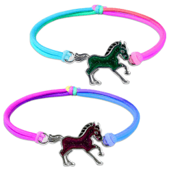 Flintronic Pferde Armband für Kinder 🌈 Stimmungsarmband mit Anhänger