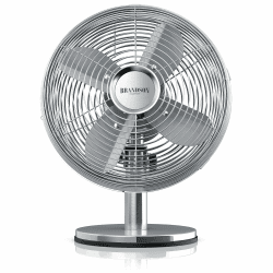 Brandson Tischventilator Design Retro - Ventilator mit 3 Geschwindigkeitsstufen - Silverline