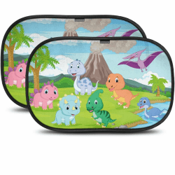 CARAMAZ Sonnenschutz Auto Baby mit UV Schutz, Reach Zertifiziert - Opti-Dark - GSM100+ inkl. Saugnapf - Verdunklung 51x31cm, 2 Stück 🚗☀️