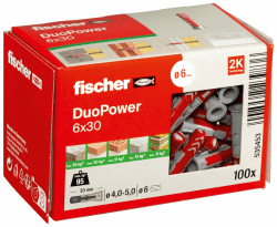 🔩 fischer DuoPower 6 x 30 Universaldübel 100 Stück