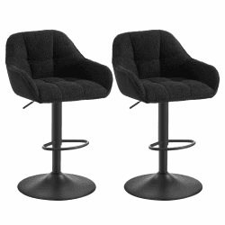 🌟🪑 WOLTU Barhocker 2er Set Schwarz 🪑🌟