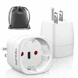 🔌🌍 Reiseadapter USA Adapter Steckdose, 2Stück Adapter Amerika Deutschland Stecker, Typ B Steckdosenadapter Reisestecker Stromadapter für EU zu Amerika Ladegerät DVD Play mit Kanada Mexiko Thailand