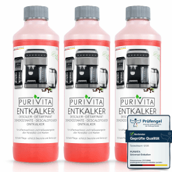 PURIVITA® Universal Entkalker Kaffeevollautomat [3x750ML] 🚰🔧 - Kaffeemaschinen Entkalker Flüssig