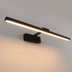 Klighten LED Spiegellampe Bad 61cm, 180 Grad Drehung Wandleuchte für Bad IP44, 18W 1170 Lumen Spiegelleuchte Bad, Badlampe Wand Aluminium, Schwarz 🌟