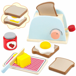 🍞🍳 Airlab Kinderküche Holz Toaster Set für Kinder 🎁