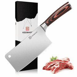 🔪 KEEMAKE Hackmesser Chinesisches Kochmesser, 17 cm Küchenbeil Hackbeil Profi Küchenmesser 🔪