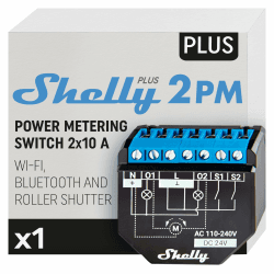 🏠🔌 Shelly Plus 2PM | WLAN 2 Kanäle Smart Relais Schalter | Rolladenschalter mit Stromverbrauchsmessung 📱🤖