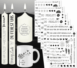 🕯️ 6 PCS Kerzentattoo Wassertransferdruck (200+ Muster) - 10% Rabatt!