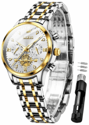OLEVS Damen-Diamantuhr mit kleinem Zifferblatt und leuchtendem Edelstahl - Elegante Damenuhr ⌚💎