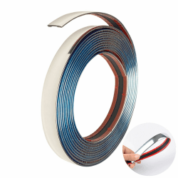 🚗 Chrom Zierleiste Auto Chromleiste 10mm*5m 🌟 Selbstklebend Universal Chromzierleiste für Auto Karosserie Fenster Außen Dekoration (5M, 10mm)