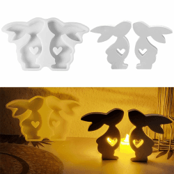 🐰🎨 Gießformen Silikon Ostern - Set mit 2 Osterhasen-Designs