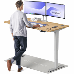 Desktronic Höhenverstellbarer Schreibtisch (160x80cm) - Schreibtisch Höhenverstellbar Elektrisch mit Flüsterleisem Dual-Motor & Touchscreen - Hohe Tragfähigkeit - Stehtisch HomePro 🚀👨‍💻