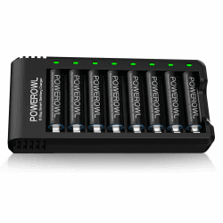 🔋🔌 POWEROWL Akku Ladegerät & AA Akku 2800mAh 8 Stück Deal 🌟