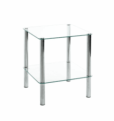 🌟 Tolles Angebot! HAKU Möbel Beistelltisch Chrom & Sicherheitsglas 🌟
