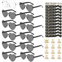 YeahBoom 36 Stück JGA Brille Team Braut Armbänder Set 💖